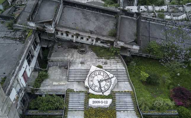 汶川地震9年，航拍遗迹依然触目惊心